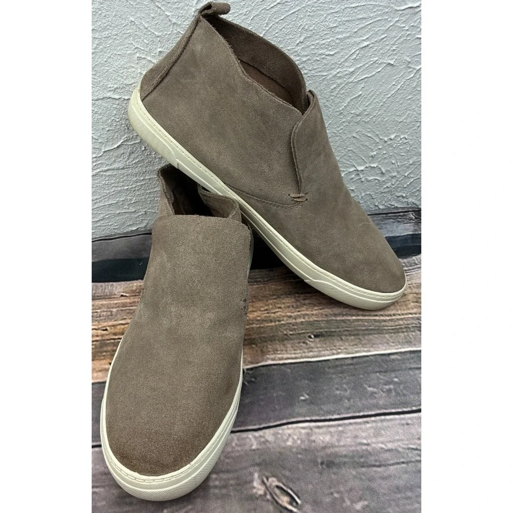 DV by Dolce Vita Slip On Ankle Sneakers Womens 9.5 Taupe Suede Platform Shoes